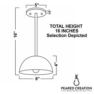 Pendant Light-Dome Pendant Light-Kitchen Lighting-Ceiling Lamp - Model No. 9770 afbeelding 5