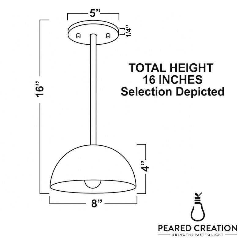 Pendant Light-Dome Pendant Light-Kitchen Lighting-Ceiling Lamp - Model No. 9770 afbeelding 5