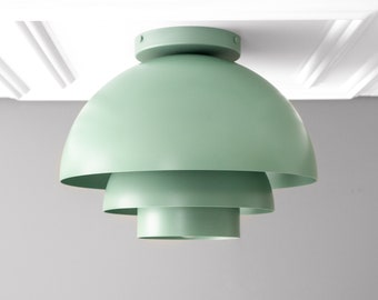 Light Fixture - Mint Green Ceiling Light - Dome Lighting - Atomic Lighting - Home Decor - Model No. 7392