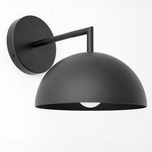 Black Dome Wall Sconce Dome Light Colored Wall Light Wall Lighting Wall Lamp Model No. 6952 Black