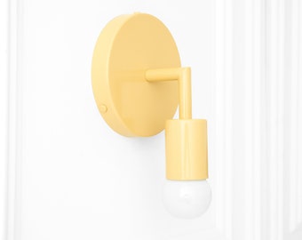 Yellow Sconce - Kids Room Sconce - Color Light Fixture - Minimalist Sconce - Wall Lamp - Model No. 5480
