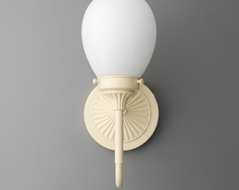 Sconce Light-Cream Wall Sconce-Glass Globe Sconce-Single Light Sconce - Model No. 3865