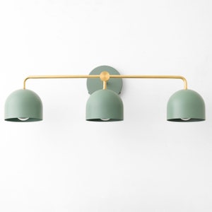 Modern Farmhouse - Green Vanity Light - Brass Lighting - Bathroom Lighting - Wall Sconce - Model No. 7456