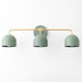 Modern Farmhouse - Green Vanity Light - Brass Lighting - Bathroom Lighting - Wall Sconce - Model No. 7456