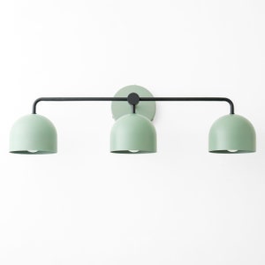 3 Bulb Vanity Light Multicolored Colored Wall Light Bathroom Lighting Home Decor Model No. 7456 Green/Black