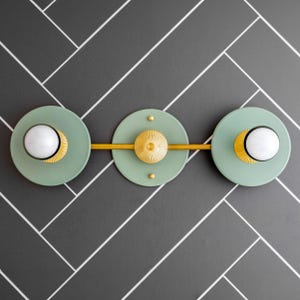 Bathroom Vanity - Unique Lighting - Green Vanity Light - Light Fixture - Home Decor - Model No. 4473