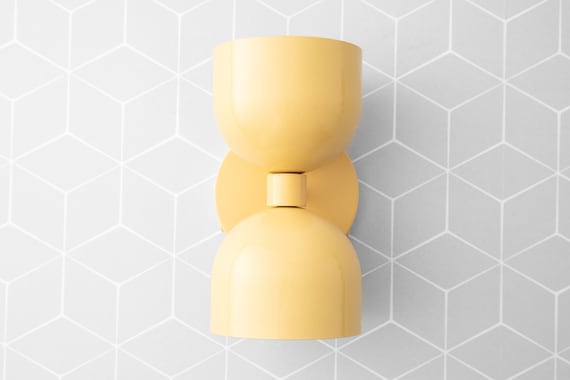 Yellow Sconce - Semi-Flush Sconce - Scandinavian Lamp - Colorful Lamp - Wall Lighting - Model No. 5641