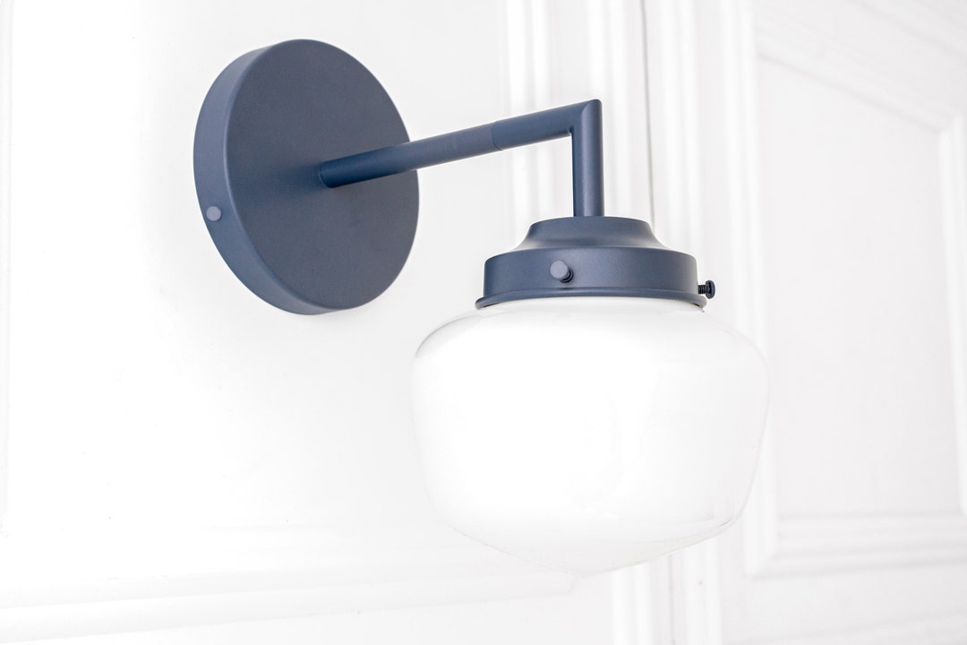 Wall Lamp - Blue Sconce - Colored Wall Light - Colorful Lamp - Brass ...