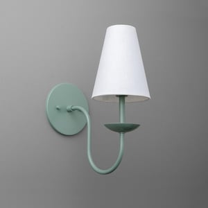 Sconce Light-Navy Wall Sconce-Linen Shade Lamp-Classic Sconce - Model No. 7085 image 5