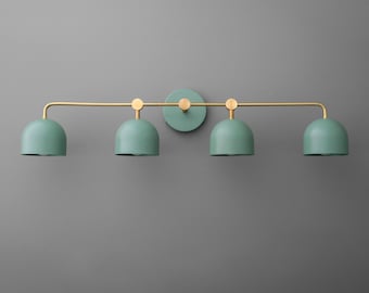 Vanity Light - Vanity Light - Bathroom Sconce - Mint Green Light - Model No. 1124