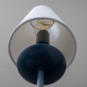 Sconce Light-Navy Wall Sconce-Linen Shade Lamp-Classic Sconce - Model No. 7085 image 6