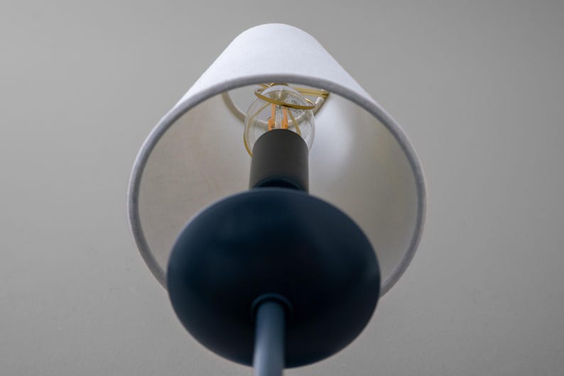 Sconce Light-Navy Wall Sconce-Linen Shade Lamp-Classic Sconce - Model No. 7085 image 6