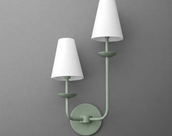 Sconce Light-Green Wall Sconce-Modern Wall Lamp-Minimalist Sconce - Model No. 8306