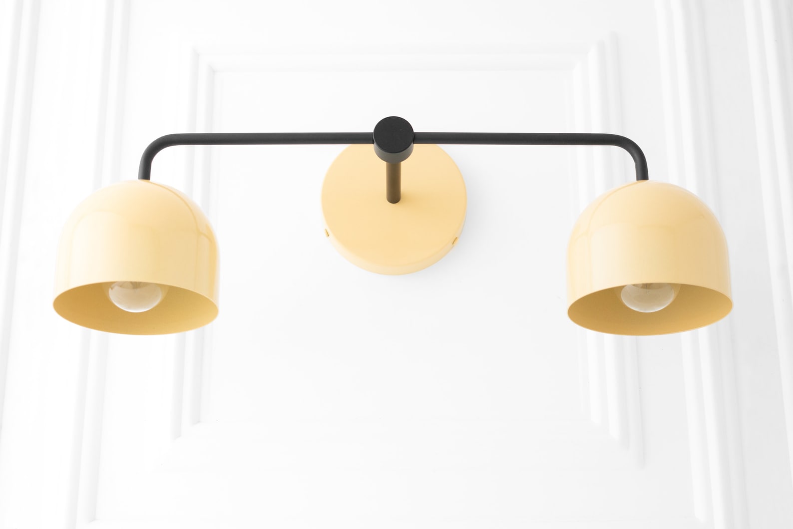 Yellow and Black Vanity Light - Bathroom Lighting - Pastel Lighting ...