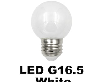 5.5 Watt -  500 Lumens - LED G16.5 White Light Bulb