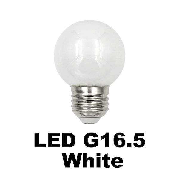 5.5 Watt -  500 Lumens - LED G16.5 White Light Bulb