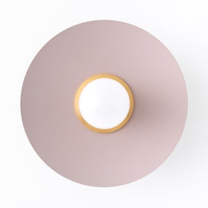 Mauve and Brass Wall Light - Purple Sconce - Modern Design - Wall Sconce - Wall Light - Model No. 9660