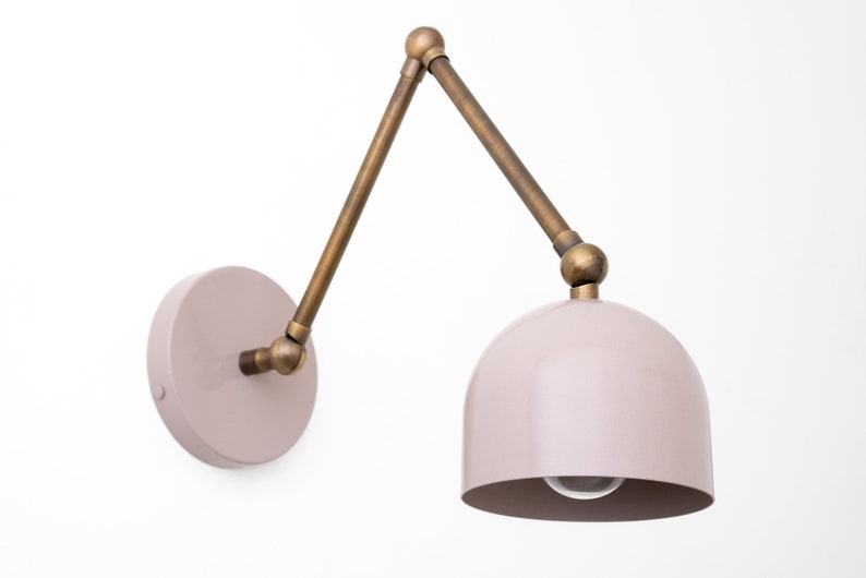 Articulating Sconce - Antique Brass Light - Colored Wall Light - Modern Wall Sconce - Vanity Light - Model No. 5998 image 3
