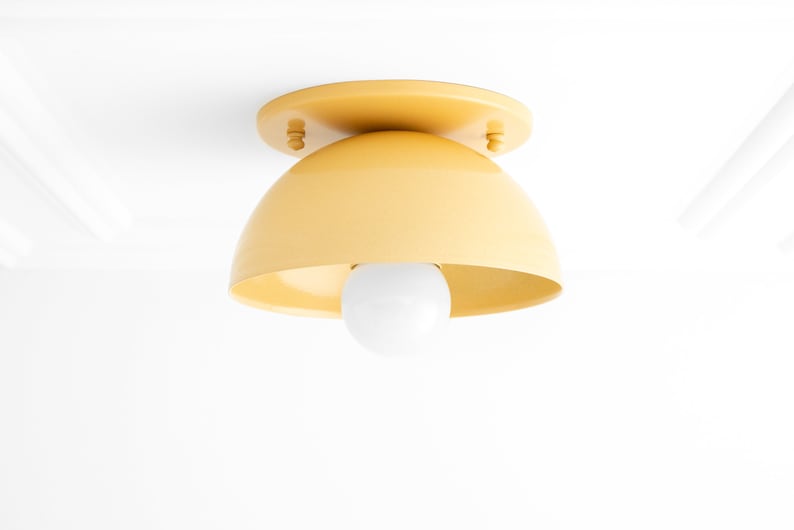 Yellow Ceiling Light 6in Dome Light Colorful Lighting Light Fixture Home Decor Model No. 4812 image 1