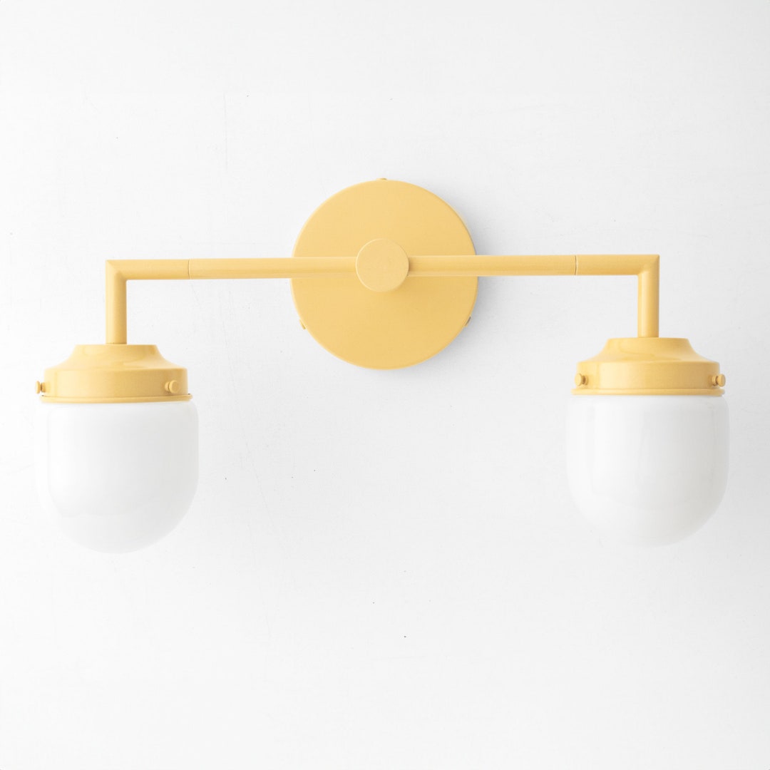 Happy Lighting Yellow Vanity Light Glass Shade Vanity Colorful Lamp