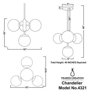 Chandelier Light-Modern Chandelier-Light Fixture-Ceiling Light - Model No. 4321 imagem 6