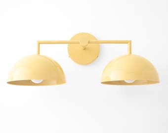 Vanity Light Fixture - Yellow Vanity Light - Vanity Lighting - Bathroom Lights - Wall Light - Model No. 6074