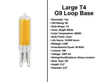 G9 Socket Bulbs - 5 Pack