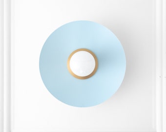 Mid-Century Lighting - Light Blue Sconce - Modern Lighting - Wall Sconce - Wall Lamp - Model No. 9660