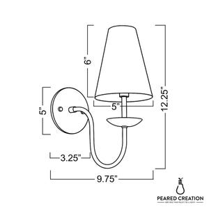 Sconce Light-Navy Wall Sconce-Linen Shade Lamp-Classic Sconce - Model No. 7085 image 8