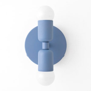 Modern Wall Sconce - Colored Sconce - Periwinkle Blue Sconce - Bathroom Lighting - Model No. 2660