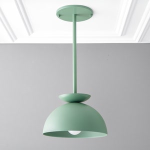 Pendant Dome Light Fixture Colorful Lighting Green Ceiling Light Model No. 4975 Green