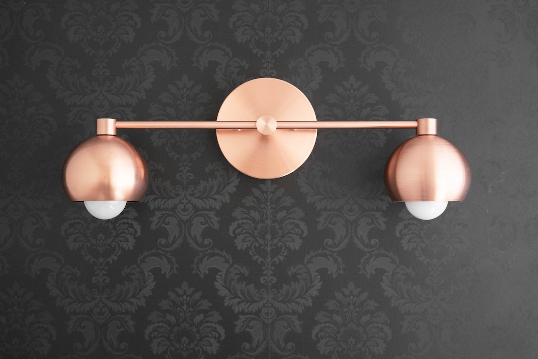 Brushed Copper Vanity Copper Vanity Light Vanity Lighting Etsy