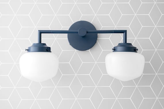 Blue Vanity Light Blue Wall Light Bathroom Lighting Beachhouse