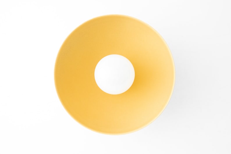 Yellow Ceiling Light 6in Dome Light Colorful Lighting Light Fixture Home Decor Model No. 4812 image 2