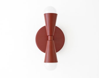 Brick Red Sconce - Modern Wall Sconce - Mod Lighting - Modern Farmhouse - Home Decor - Model No. 4717