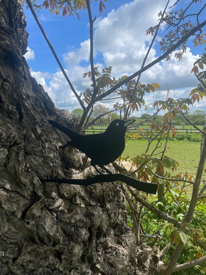 Black Bird Iron Bird Tree Spike//garden Etsy UK