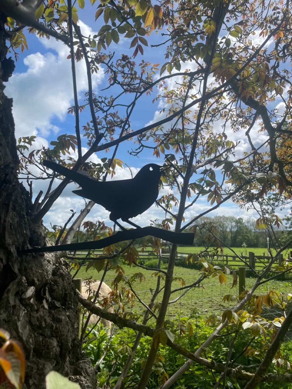 Black Bird Iron Bird Tree Spike//garden Etsy UK