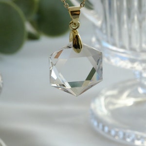 Dainty  AAAAA clear quartz star pendent necklace/925 sterling silver/stainless steel/14k gold filled/crystal healing/star charm/birthstone