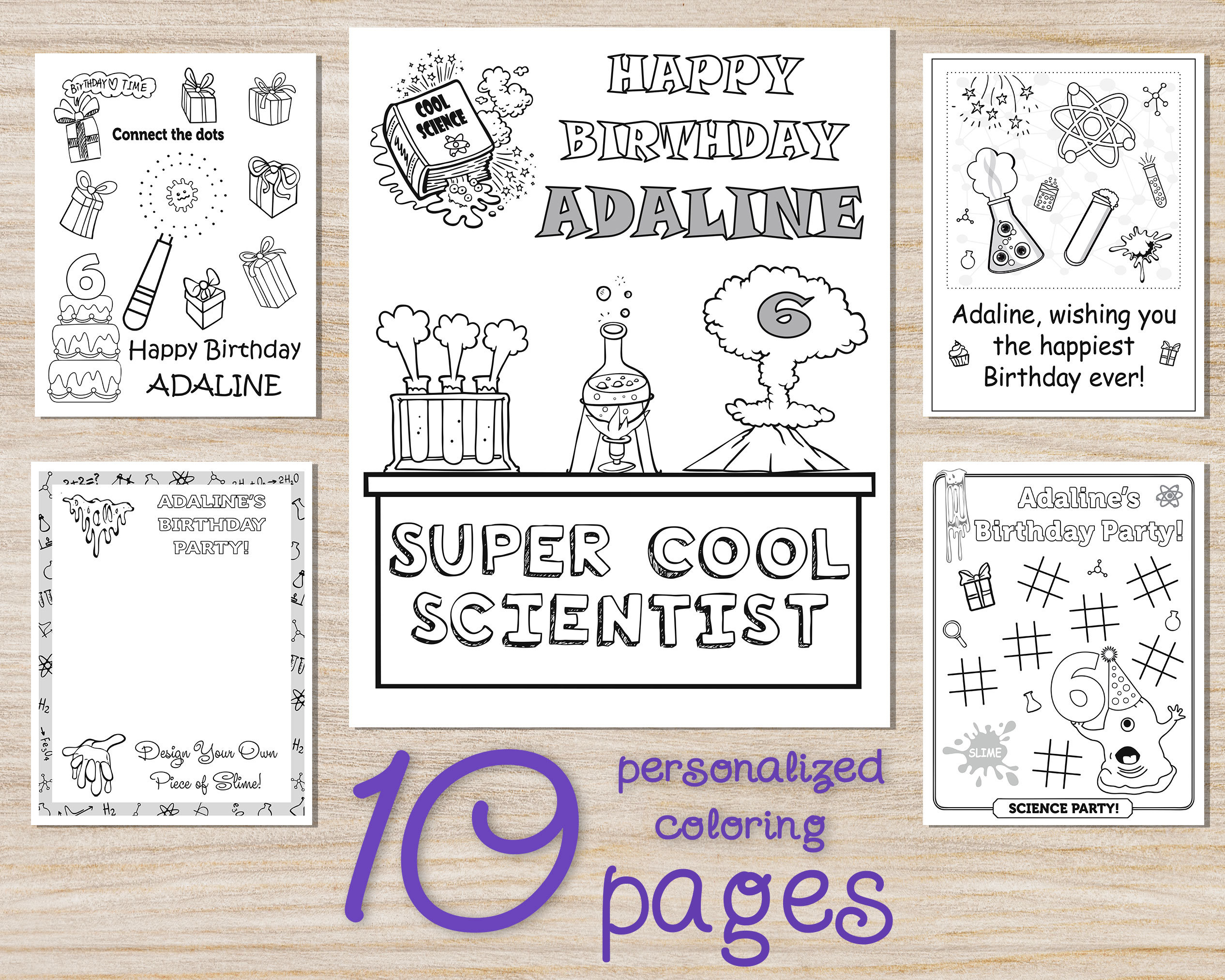 Slime Party Birthday Sign, Mad Scientist Kids Party, Make Your Own