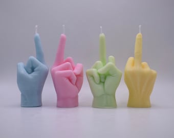 Mini Middle Finger Candle, Fuck You, Mini, Finger Candle, Swear, Funny Candle, Hand Gesture, Candle, Birthday, Gift, Joke, Love, Present