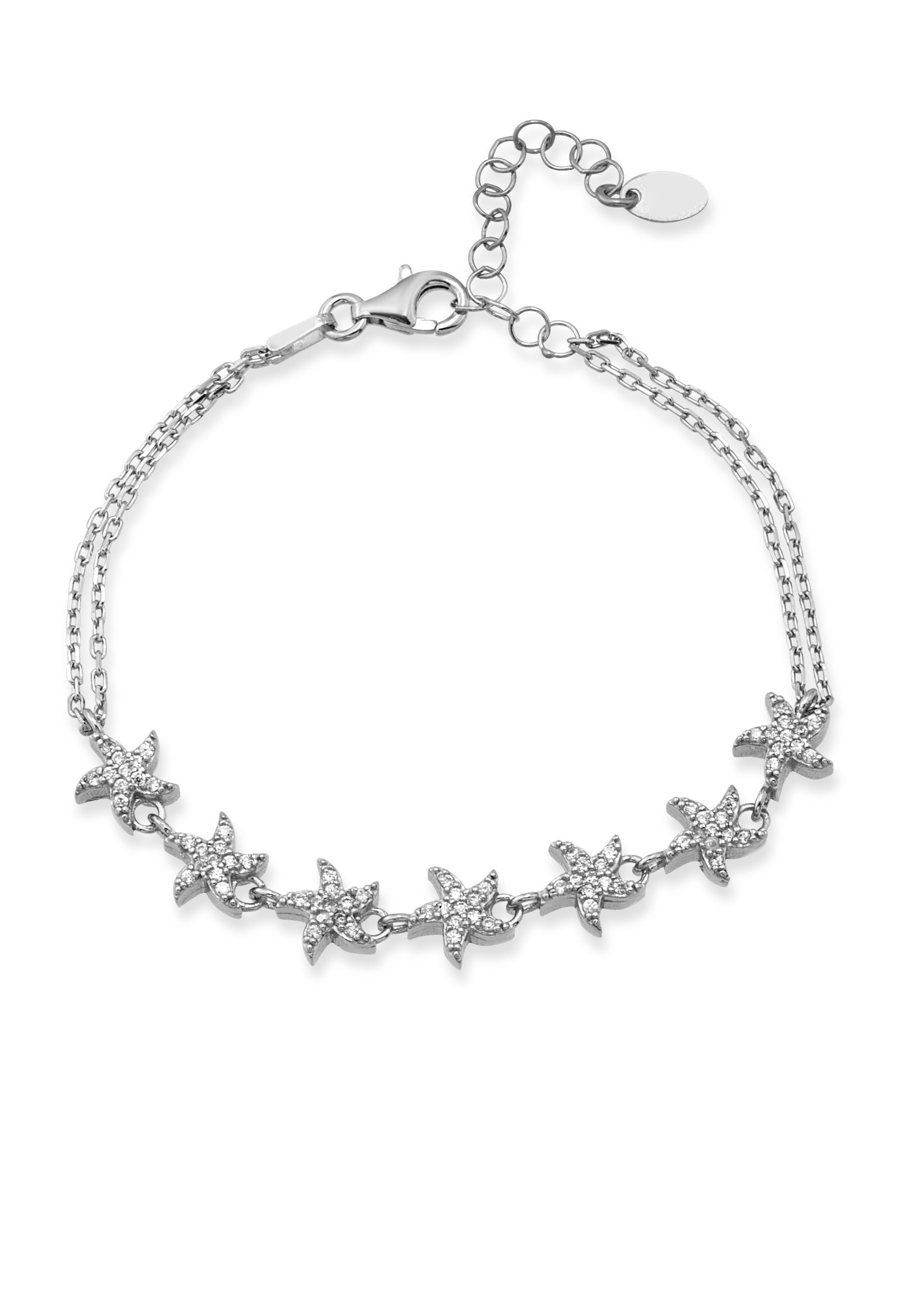 Sterling Silver Star Dainty Women Bracelet, Zircon Women Sterling Silver Star Dainty Women Bracelet, Zircon Women