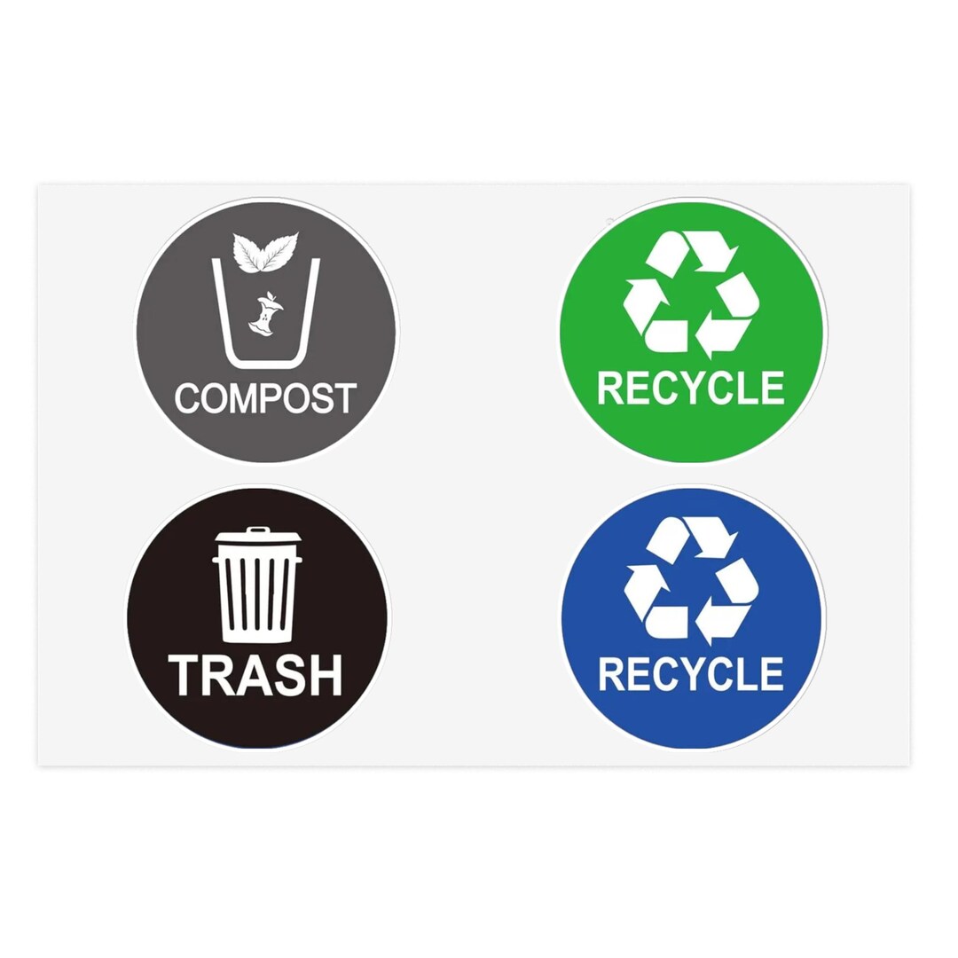 Composting Program Sticker Eco-friendly Compost Recycle Trash Sticker Sheets - Etsy