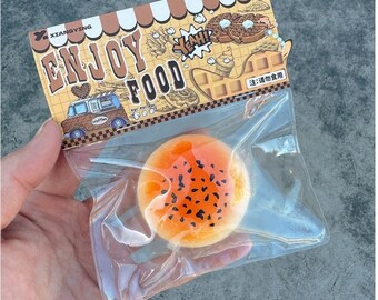 Egg yolk crisp squishy decompress food toys gift