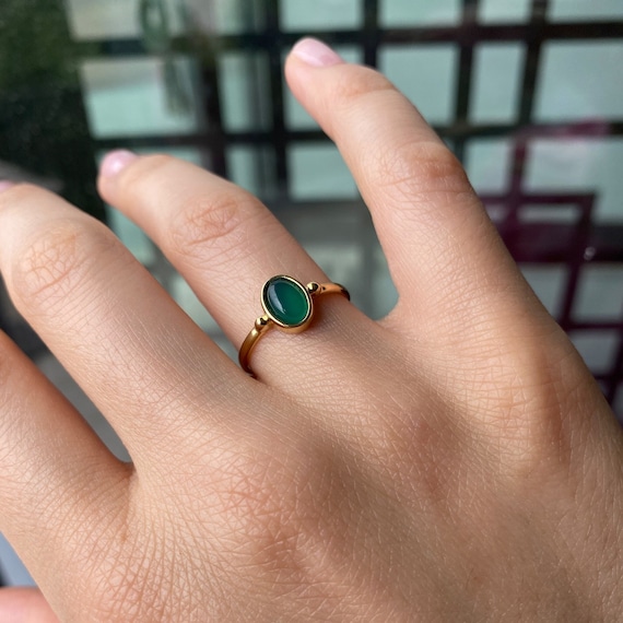 14K Gold Green Agate Stone Ring, Naturel Stoned Ring, Organic Stone Ring, Oval Shaped Ring, Handmade Ring, Cute Gift for Love, Gift for Her - Etsy 14K Gold Green Agate Stone Ring, Naturel Stoned Ring, Organic Stone Ring, Oval Shaped Ring, Handmade Ring, Cute Gift for Love, Gift for Her - Etsy