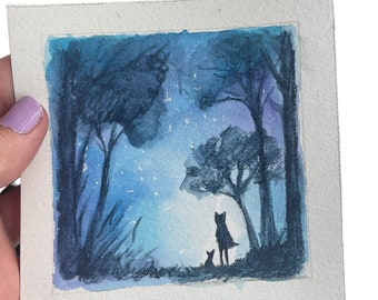 Custom Mini Silhouette Ink Painting | Personalized Keepsake | Unique Artwork