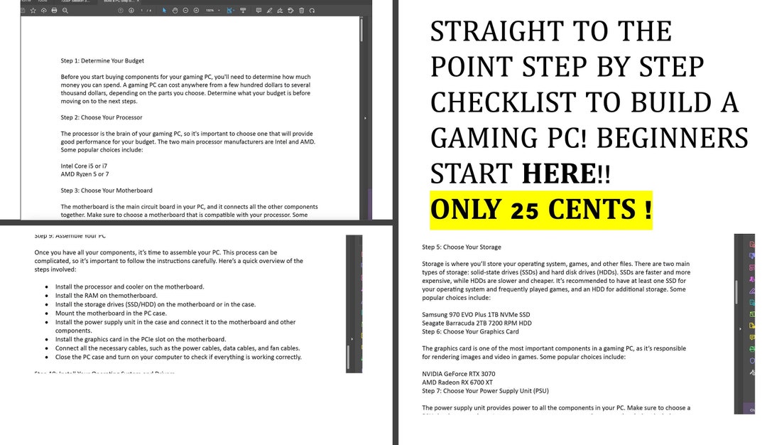 Gaming Pc Step By Step Guide Etsy Gaming Pc Step By Step Guide Etsy