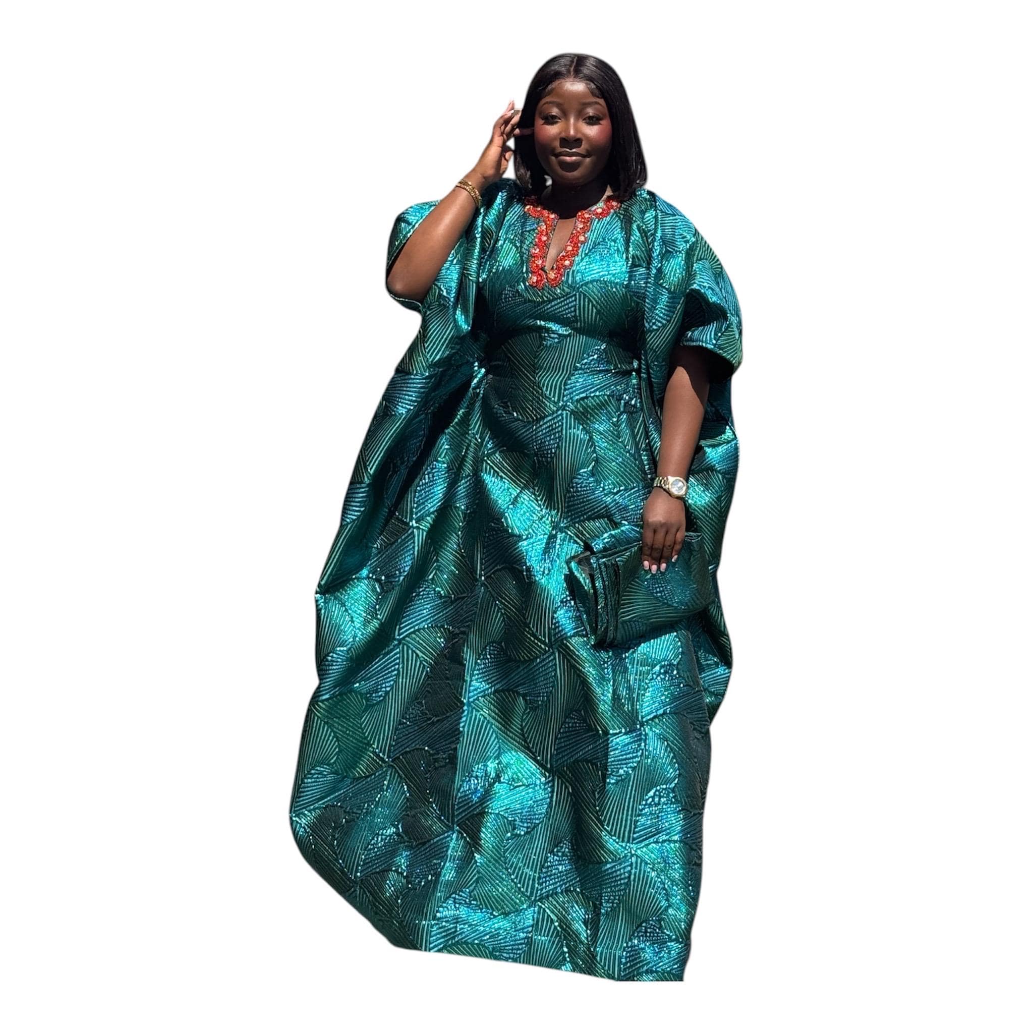 green emerald velvet dress Traditional Dress Handmade Cameroonian Women Authentic from Cameroon Hand  Embroidered African Traditional African 0X at Amazon Women's Clothing store