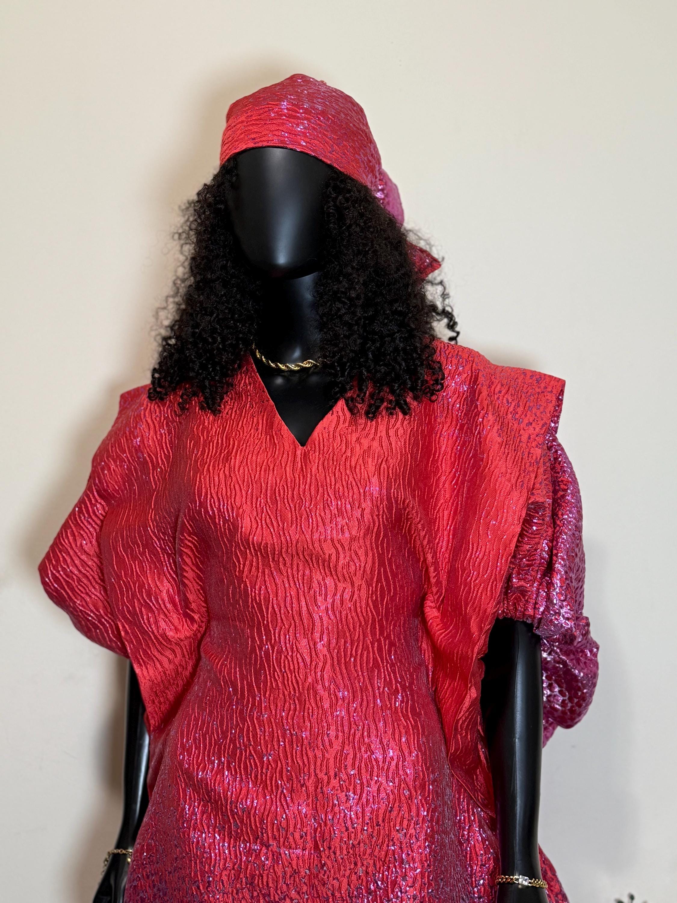 Mariama African Luxury Brocade pronto da indossare Abito kimono Bubu Boubou Kaftan