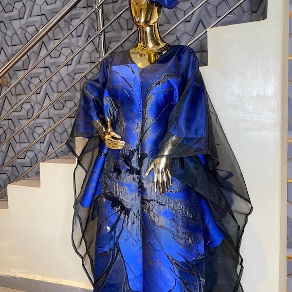 Adeola Beaded ombré Brocade Bubu