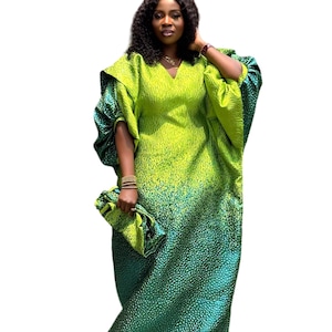 Afrikanisches 3er Set Luxus Brokat bereit zu tragen Bubu Kimono Kleid Boubou Kaftan tragen